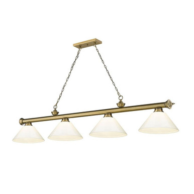 Cordon 4 Light Billiard 14.75 x 14 Inch by Z-Lite 2306-4RB-PWH - 2306-4RB-PWH