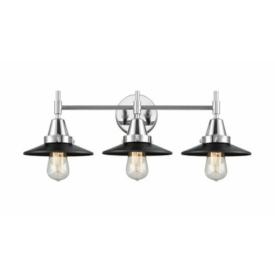 Railroad 3 Light Vanity Light 26 Inch Wide by Innovations - 447-3W-M1-M7
