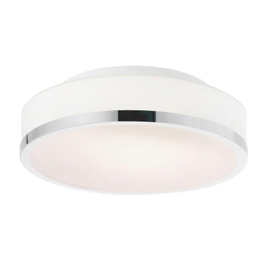 Frosted 2 Light 10 Inch Wide Flush Mount by CWI - 5479C10SN-R