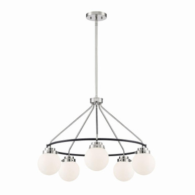 Elle 5 Light Large Chandelier by Designers Fountain - d232m-5ch-pn