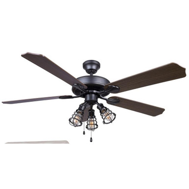 Otto 5 Blade Ceiling Fan with Light Kit 52 Inches Wide by Canarm Inc - CF52OTT5GPH