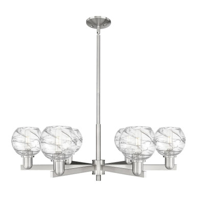 Athens Deco Swirl 6 Light Chandelier 10.13 X 35.63 Inch Wide by Innovations - 716-6CR-G1213-6
