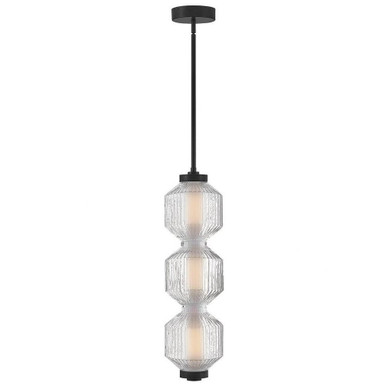 Reign 15W LED Small Convertible Pendant 28.5 Inch Tall by Fredrick Ramond  - FR41467BK