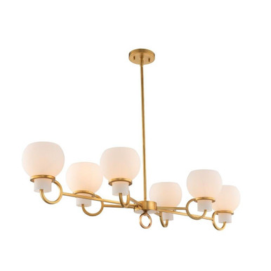 Ascher 6 Light Small Island Chandelier by Kalco - 513061WB