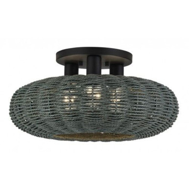 Deluna 3 Light Large Semi Flush Mount 8 Inch Tall and 18 Inch Wide by Livex - 60158-04