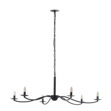 Landen 6 Light Chandelier 13.5 Inch Tall and 50 Inch Wide by Renwil Inc - LPC4495