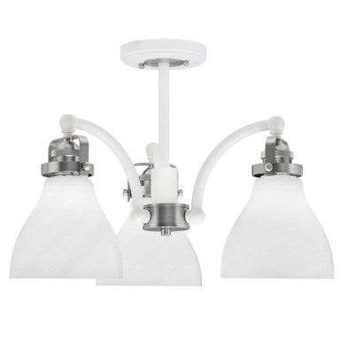 Easton 3 Light 16.5 Inch Wide Semi Flush Mount by Toltec - 1947-MBBN-4760