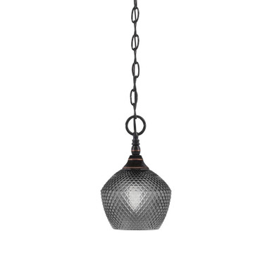 1 Light Chain Hung Mini Pendant 10 x 6 Inch by Toltec 11-BC-4622 - 11-BC-4622