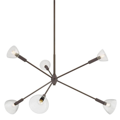 Caraway 6 Light Chandelier 25.25 Inch Tall and 52.75 Inch Wide by Mitzi - H991806-TRB