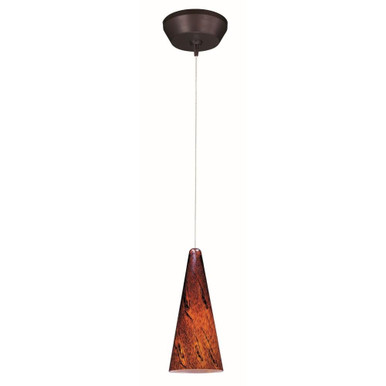 Lava 1 LED Light Pendant with Cone Canopy by ET2 - E94329-102BZ