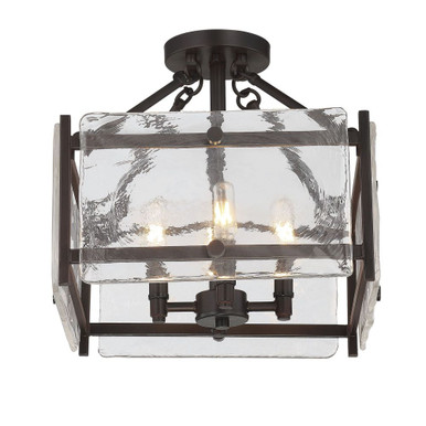Glenwood 4 Light 14 Inch Wide Semi Flush Mount by Savoy House - 6-3042-4-13