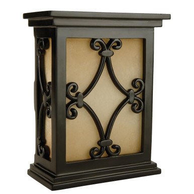 Hand Carved Scroll Design Chime 10 Inch H and 12.25 Inch W by Craftmade - CH1515-BK