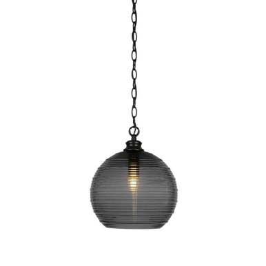 Malena 1 Light Chain Hung Medium Pendant 13.75 Inch Tall by Toltec - 91-BN-5132