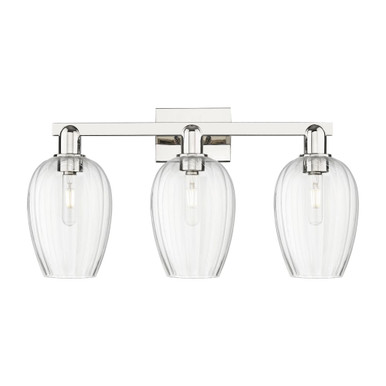 Preston Flute 3 Light Bath Vanity 13.5 and 25.25 Inch Wide by Innovations - 716-3W-G457-6