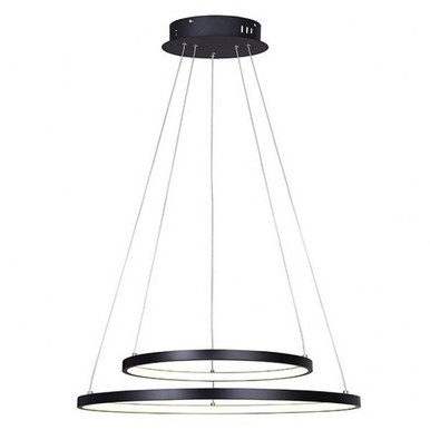 Lexie 42W 1 LED Chandelier 7.99 x 48 Inches Wide by Canarm Inc - LCH128A24BK
