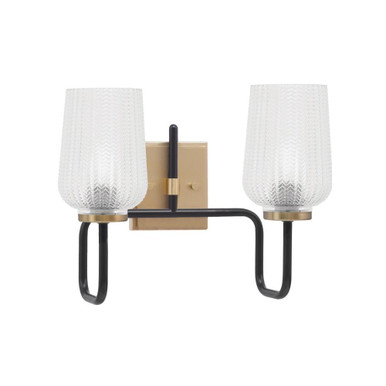 Sandia 2 Light Bath Vanity 12 Inch Tall and 14.75 Inch Length by Toltec - 6222-12-1475