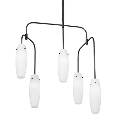 Kokoro 6 Down Light Medium Chandelier by Troy - F1052-SBK