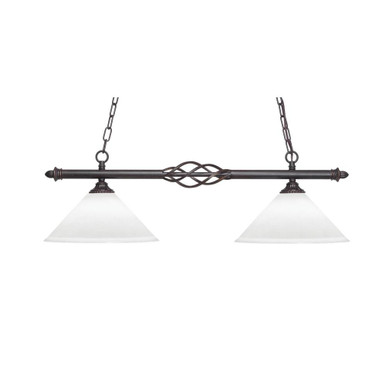 Elegante 2 Light Island 10.25 Inch Tall and 33 Inch Length by Toltec - 862-DG-306