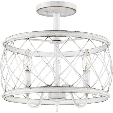 Dury 3 Light 15 Inch Wide Semi Flush Mount by Quoizel - RDY1714