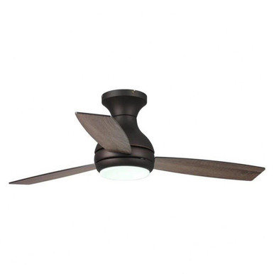 Beckette 3 Blade Flush Ceiling Fan with Light Kit 48 Inch by Parrot Uncle - F6297Q110V