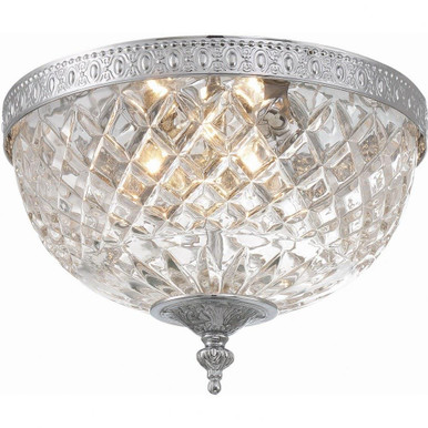 Ceiling Mount 3 Light 12 Inch Wide Traditional Flush Mount by Crystorama - 117-12