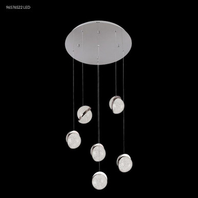 Crystal Ice 60W 6 LED Light Large Crystal Pendant by James Moder - 96576S22LED