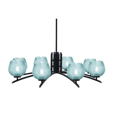 Kurve 8 Light Oversized Chandelier by Toltec 3708-MB-4602 - 3708-MB-4602