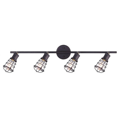 Loft 4 Light 33.25 Inch Wide Flush Mount by Canarm Inc - IT611A04ORB-HD