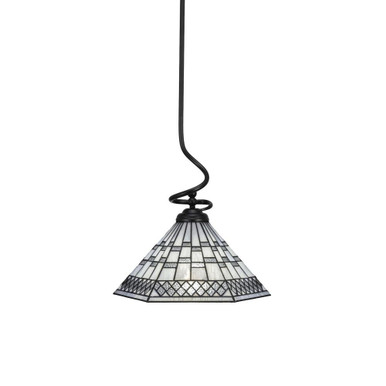 Capri 1 Light Large Stem Pendant 18 Inch Tall by Toltec - 900-1618
