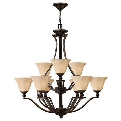 Bolla 9 Light Oversized 2 Tier Chandelier by Hinkley - 4657