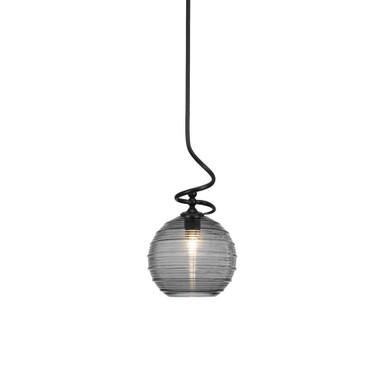 Capri 1 Light Small Stem Hung Pendant 19.75 Inch Tall by Toltec - 901-BN-5120