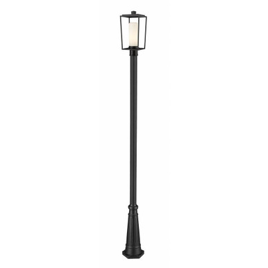 Sheridan 1 Light Outdoor Post Mount In Modern Style 111.5 x 10 In by Z-Lite - 595PHMR-519P-BK