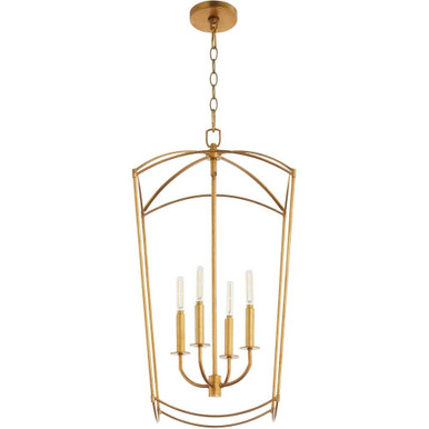 Mantle 4 Light Small Foyer Chandelier by Quorum - 6812-4