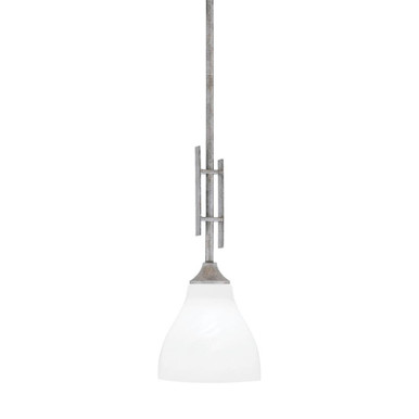 Uptowne 1 Light Small Stem Hung Pendant 18.75 Inch Tall by Toltec - 320-DG-4760
