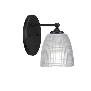 Capri 1 Light Ribbed Glass Wall Sconce 8 Inch Tall by Toltec - 5911-85