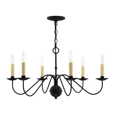 Heritage 6 Light Large Chandelier by Livex - 4450-04