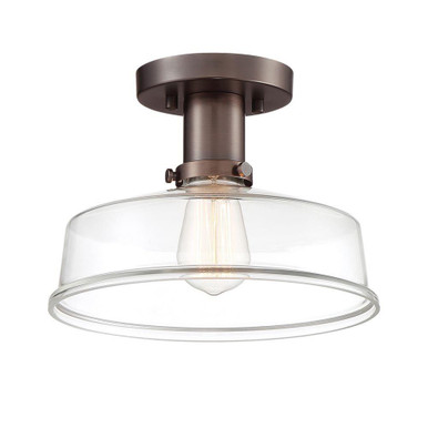Carson 1 Light 10.75 Inch Wide Flush Mount by Designers Fountain - 96511-scb