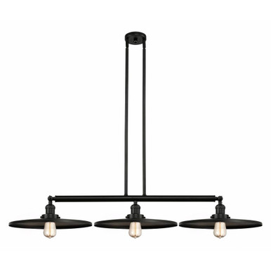 Appalachian 3 Light Oversized Island Pendant 44.5 Inch Wide by Innovations - 213-BK-MFR-BK-16