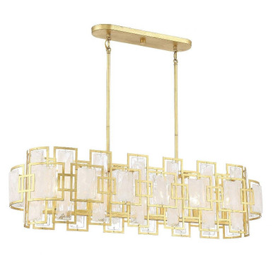 Portia 6 Light Glam Linear Chandelier by Savoy House - 1-2032-6-260