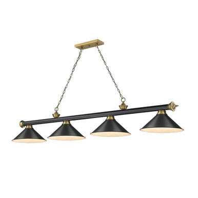 Cordon 4 Light Billiard 14 x 14 Inch by Z-Lite 2306-4MB-RB-MB15 - 2306-4MB-RB-MB15