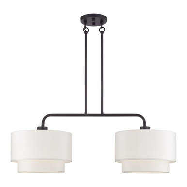 Manorwood 2 Light Modern Linear Chandelier by Livex - 50302