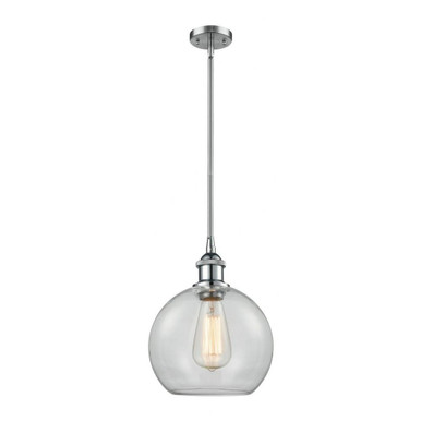 Athens 1 Light Steel Small Pendant 10 Inch Tall by Innovations - 516-1S-G12-8