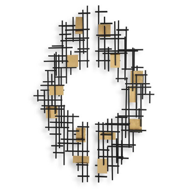 Reflection 57.5 Inch Metal Grid Wall Decor (Set of 2) by Uttermost - 04305