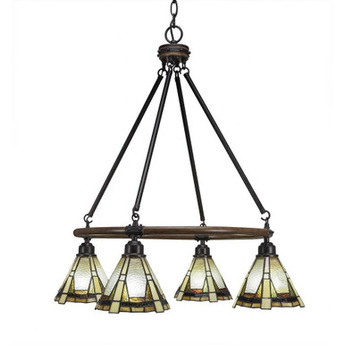 Blacksmith 4 Light Large Chandelier by Toltec - 1764-26528
