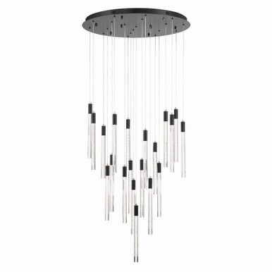 Celine 1000W 20 LED Chandelier 16.75 Inch Tall X 31.5 Inch Wide by Artcraft - AC12140BK