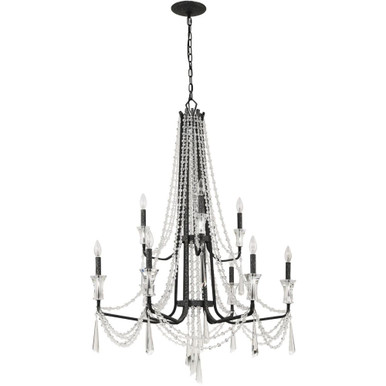 Barcelona 9 Light Oversized 2 Tier Chandelier by Varaluz - 270C09