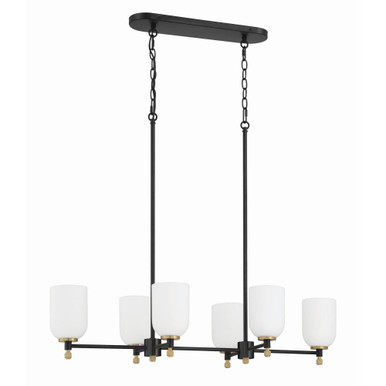 Council 6 Light Island 28.25 Inch Tall and 15 Inch Wide by Craftmade - 60376-FBSB
