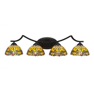 Zilo 4 Steel Light Vanity Light 32.75 In Length by Toltec - 554-MB-9465