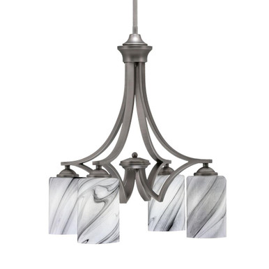 Zilo 4 Light Small Chandelier by Toltec 568-DG-300 - 568-DG-300