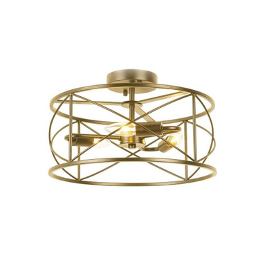 Calah 3 Light 15 Inch Wide Semi Flush Mount by Dainolite - CLH-153FH